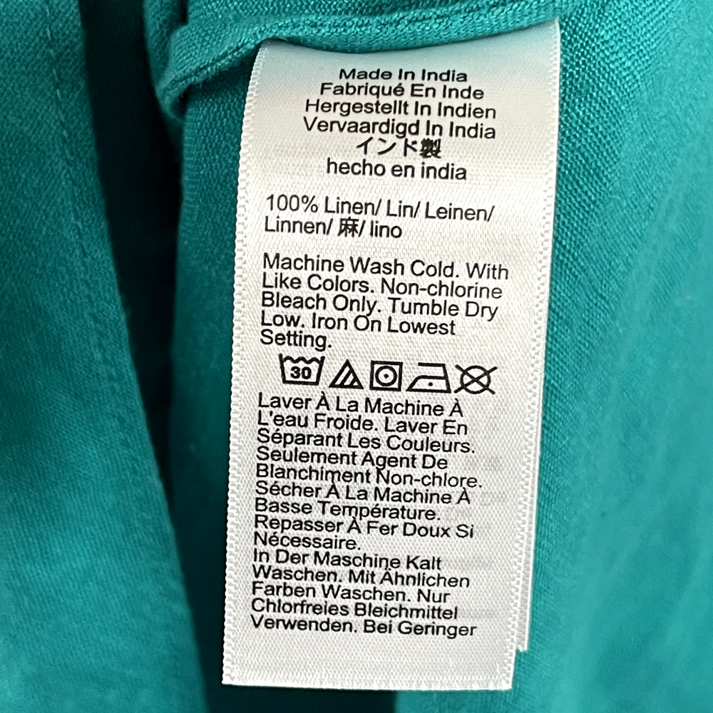 J Crew Gwyneth Linen Maxi Dress Womens 16T Green Coastal Minimal Beach NWT - Picture 8 of 16